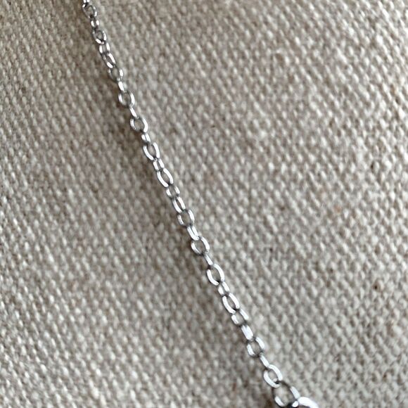 Elegant Double Interlocking Hearts Love Necklace in Silver with Gift Pouch, NEW - Picture 7 of 12